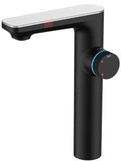 Высокий смеситель для раковины Berges Morans 076004 сенсорный чёрный матовый